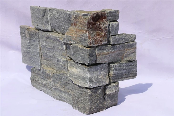 Interlocking Natural Stone Cladding Veneer Blue Quartzite JRD-040