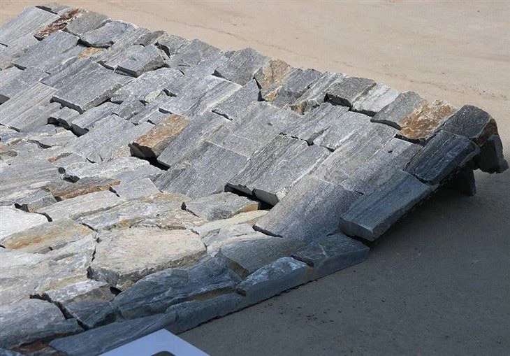 Interlocking Natural Stone Cladding Veneer Blue Quartzite JRD-040