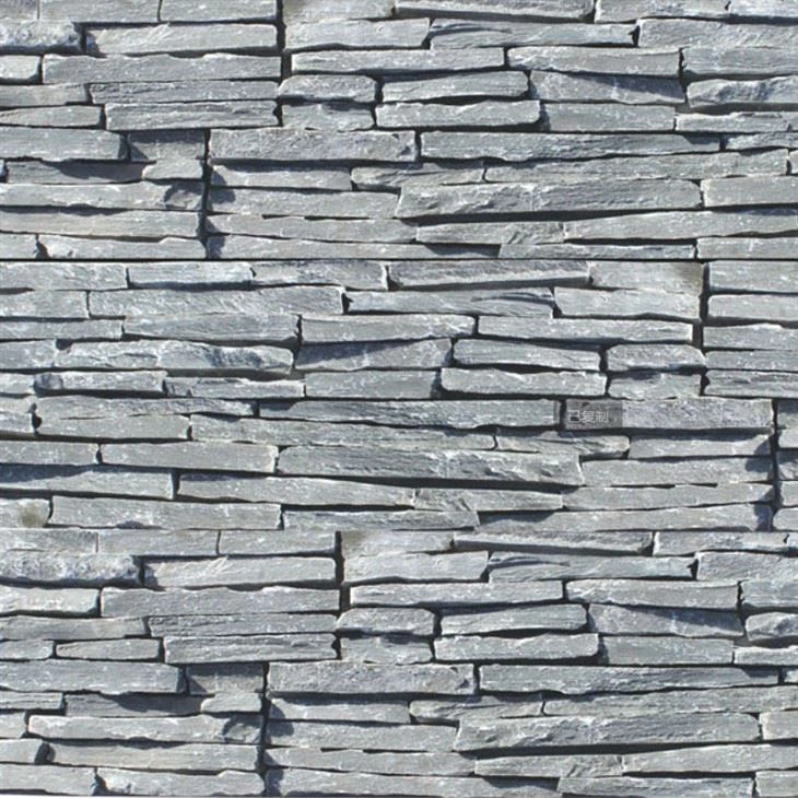 Yupqa chiziqlar haqiqiy tosh devor panellari Grey Slate JRN-013TS